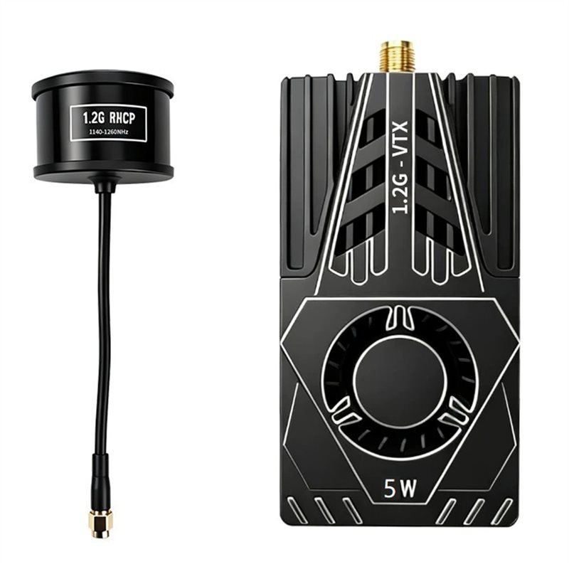 Drone Transmitter - VTX สำหรับเครื่องส่งสัญญาณวิดีโอ FPV 1.2Ghz 5W พร้อมเสาอากาศ