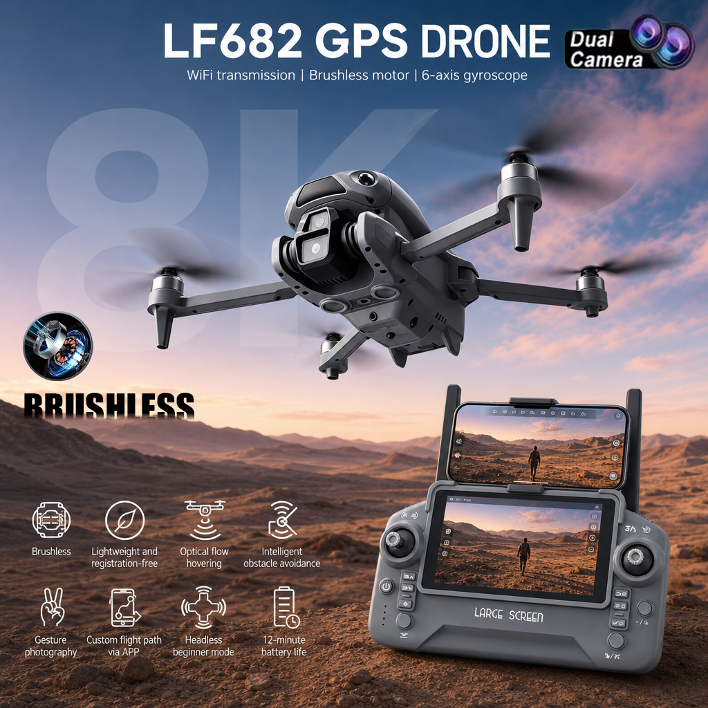 Drone Gps Module - โดรนรุ่นใหม่ LF682 กล้องคู่ 8K FPV ระดับมืออาชีพ
