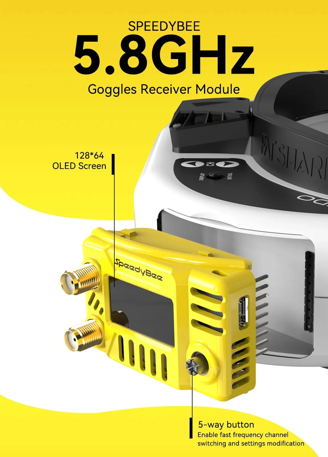 โมดูลแว่นตา FPV SpeedyBee 5.8G - Drone Compass บทวิจารณ์และราคา